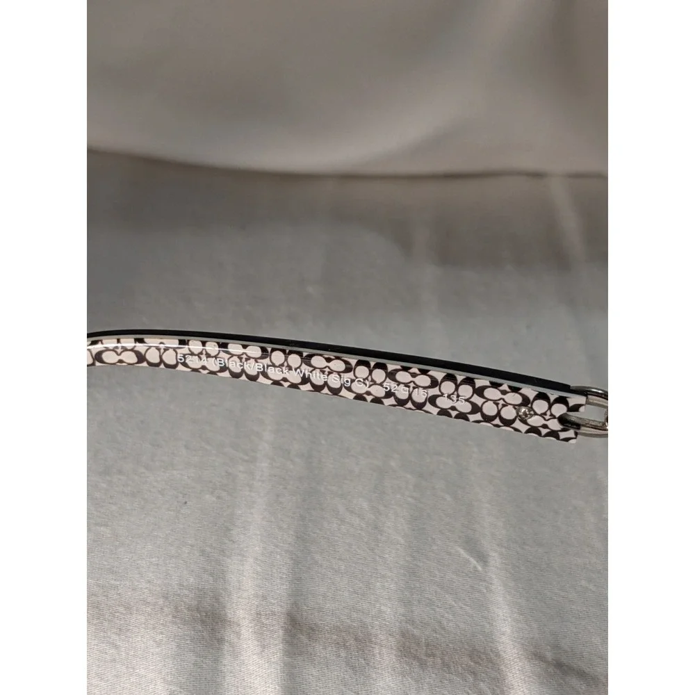 COACH HC 6052 FANNIE 5214 BLACK WHITE AUTHENTIC EYEGLASSES 52-16